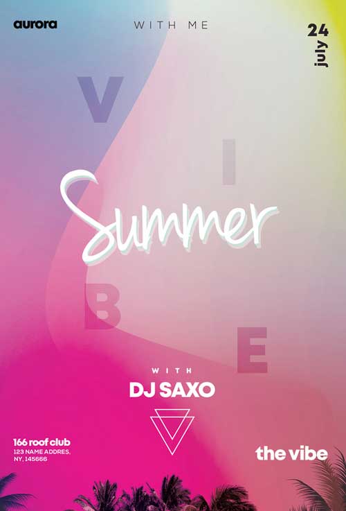 Summer Vivid Free PSD Flyer Template