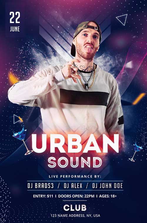 Urban Party Free PSD Flyer Template