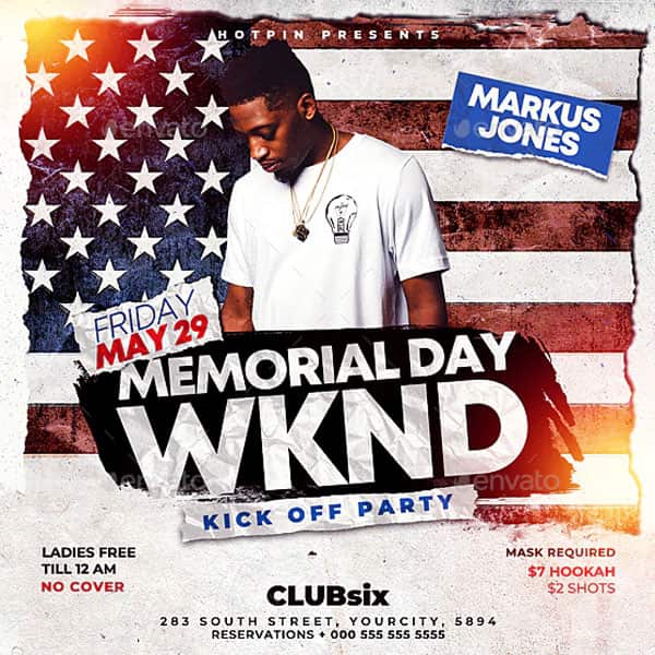4th of July Flyer and Instagram Template