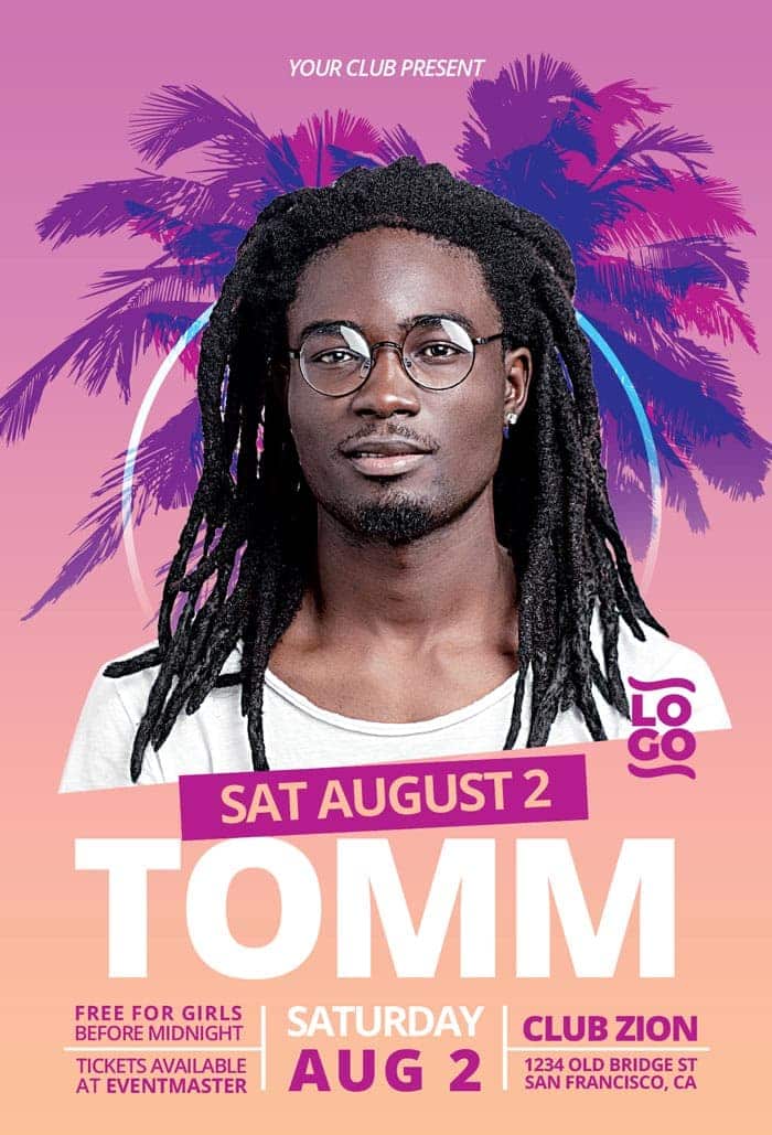 Free DJ Artist Event Flyer Template