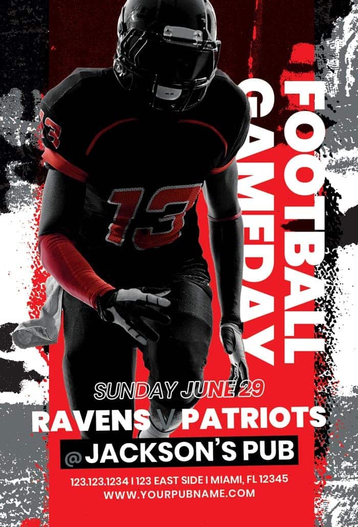 Free Football Game Day Flyer Template