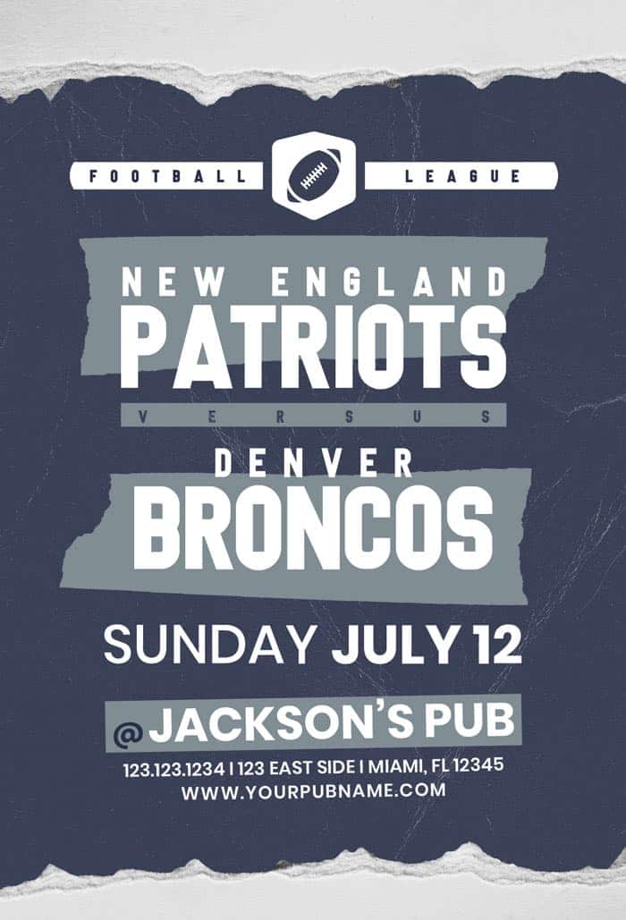 Free Football League PSD Flyer Template