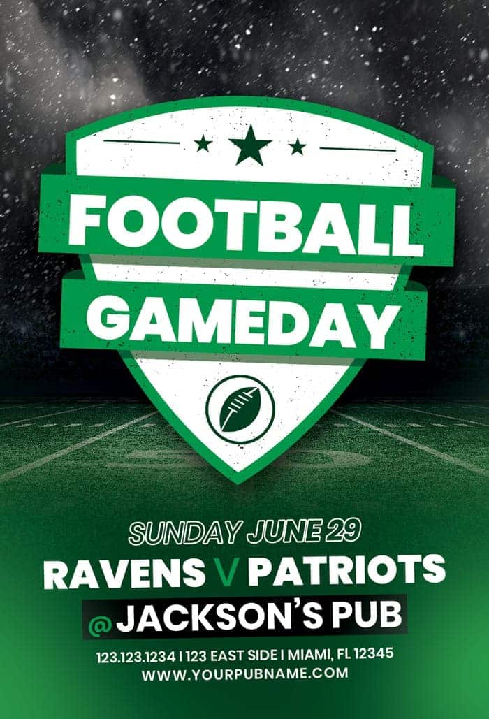 Free Football Match Flyer Template
