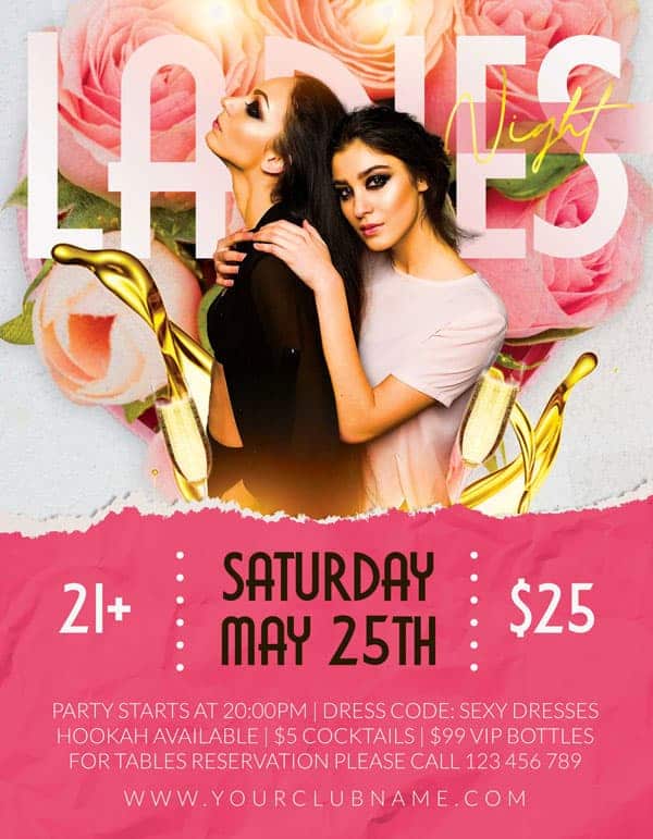 Free Ladies Night Event Flyer Template