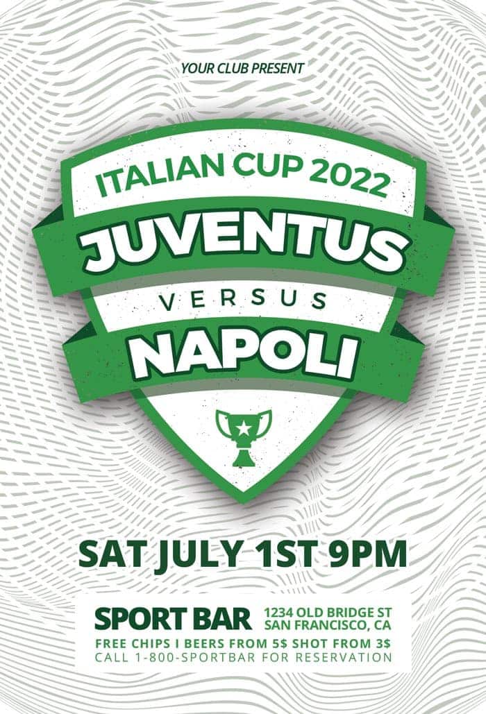 Free Soccer Match PSD Flyer Template