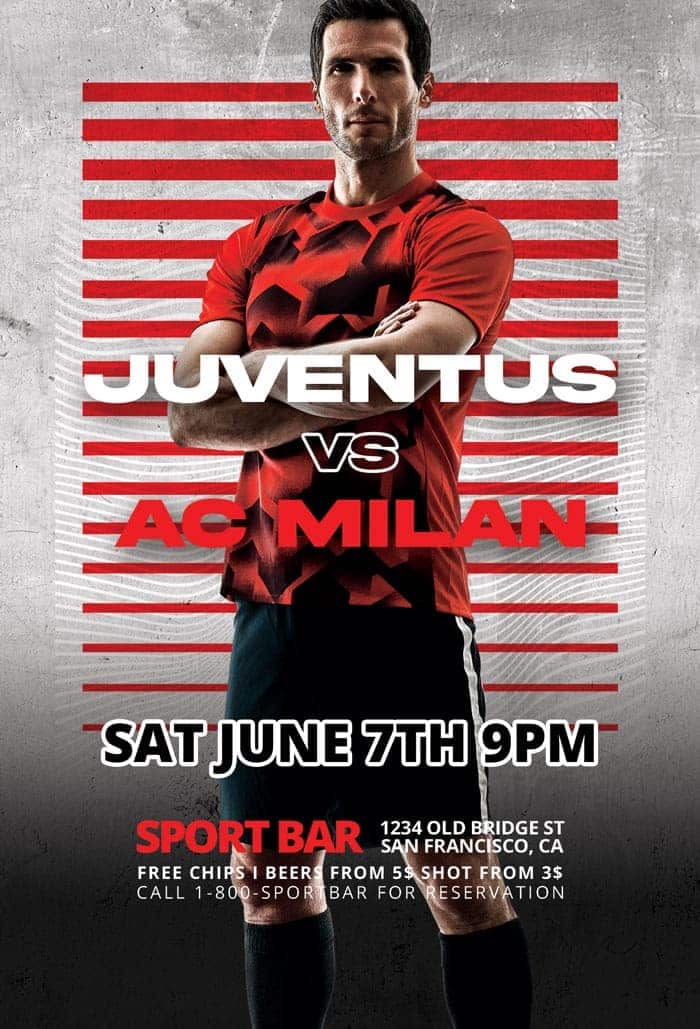 Free Soccer Tournament PSD Flyer Template