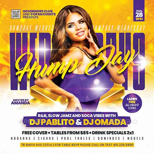 Hump Day Wednesdays Flyer Template