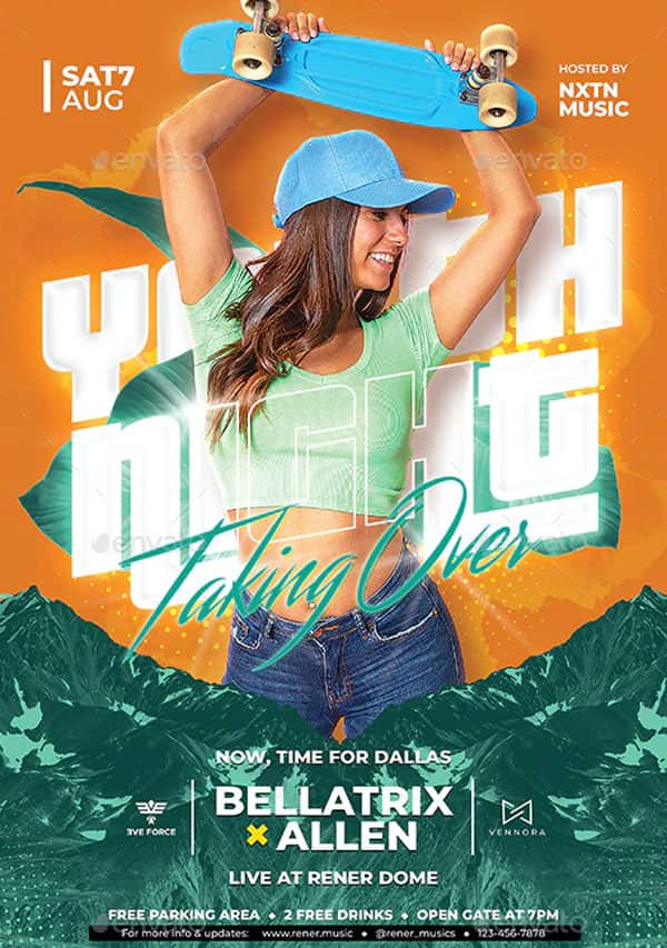 Music Club Party Flyer Template