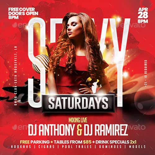 Sexy Saturdays Party Template