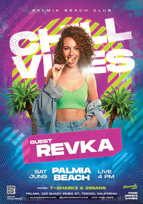 Summer DJ Party Flyer Template