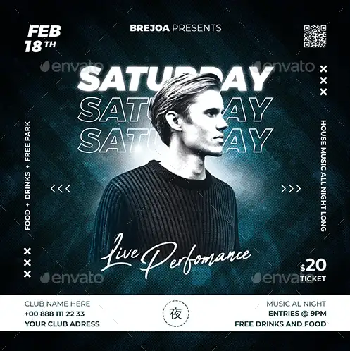 DJ Club Party Instagram Template