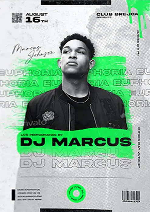 Electro DJ Party Flyer Template