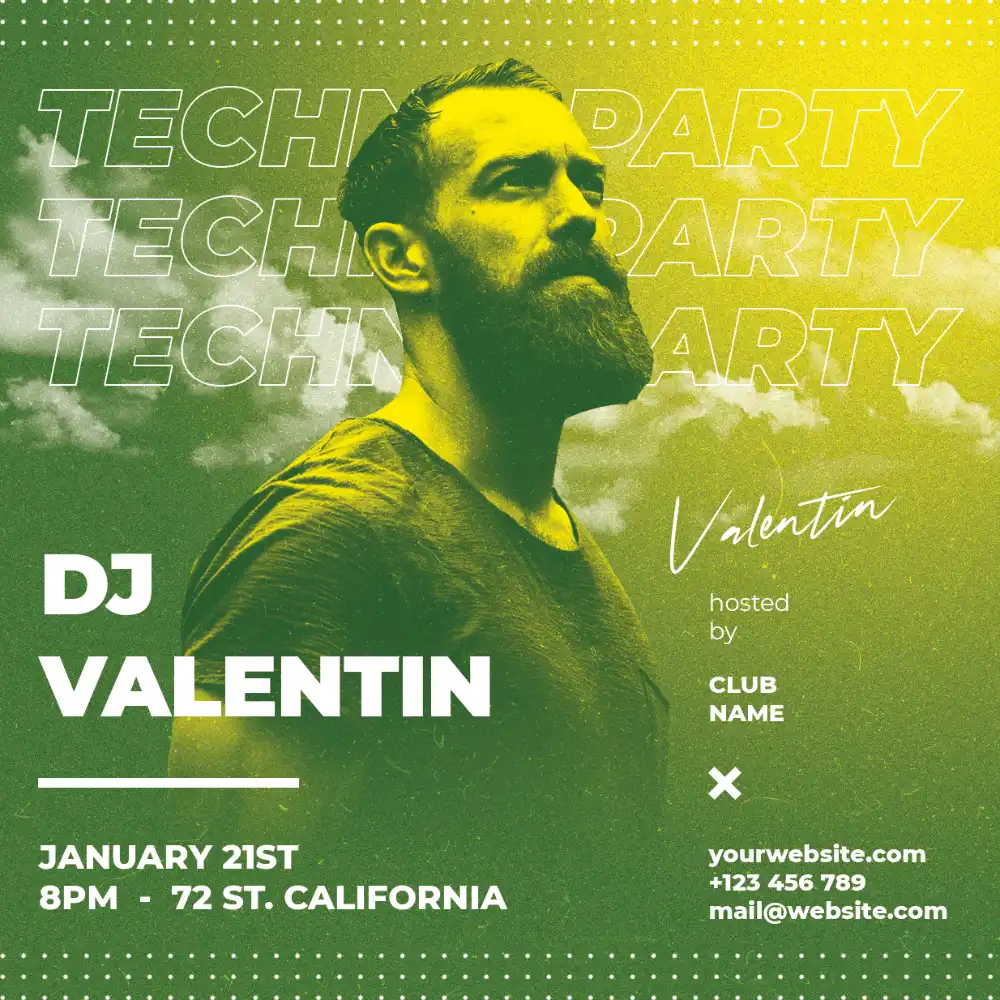 DJ Club Event Free Instagram Template
