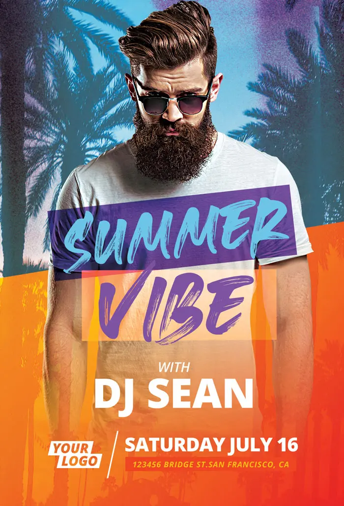 Free DJ Artist Party Flyer Template