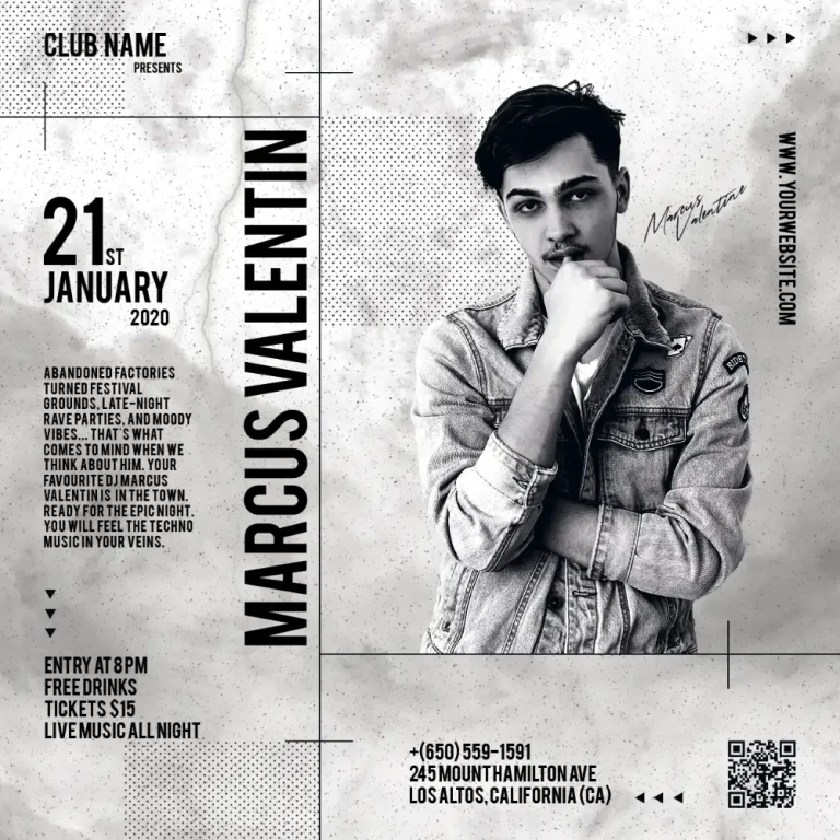 DJ Music Event Free Instagram Template