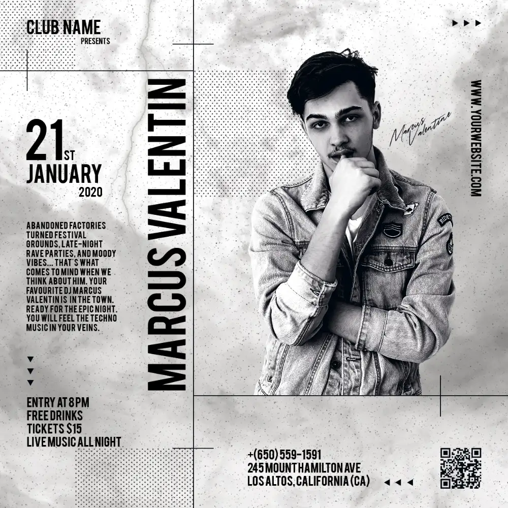 DJ Music Event Free Instagram Template