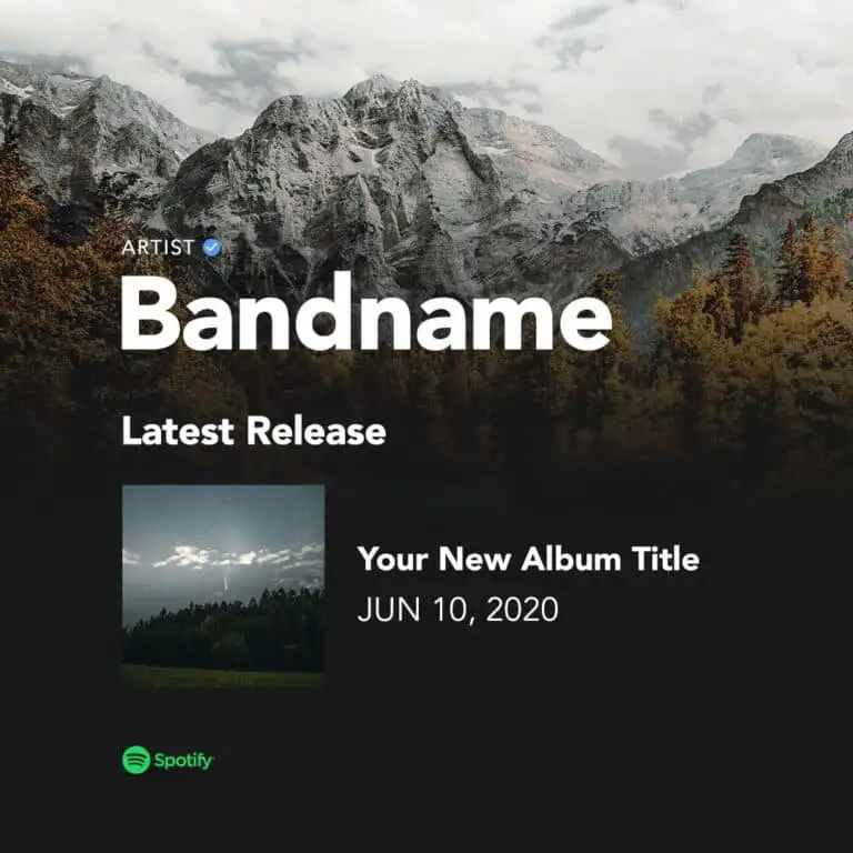 Spotify Album Release Free Instagram Template