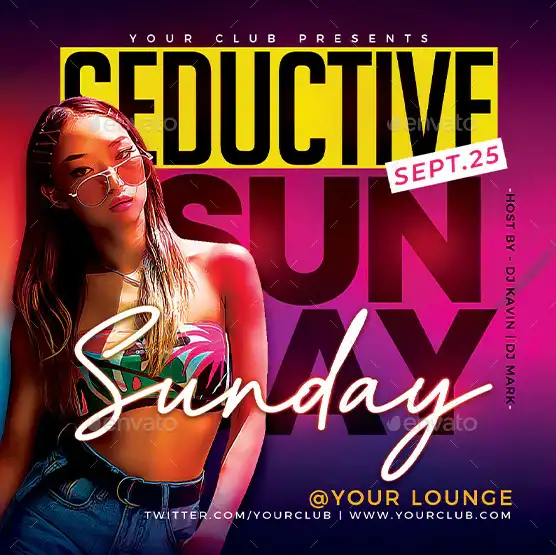 Club Party Sunday Instagram Template