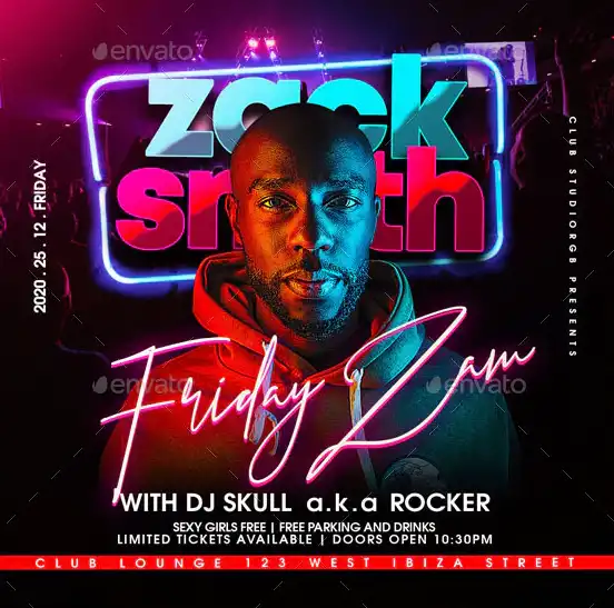 DJ Club Event Instagram Template