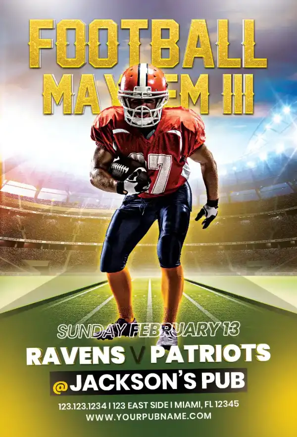 Football Sports Flyer Template