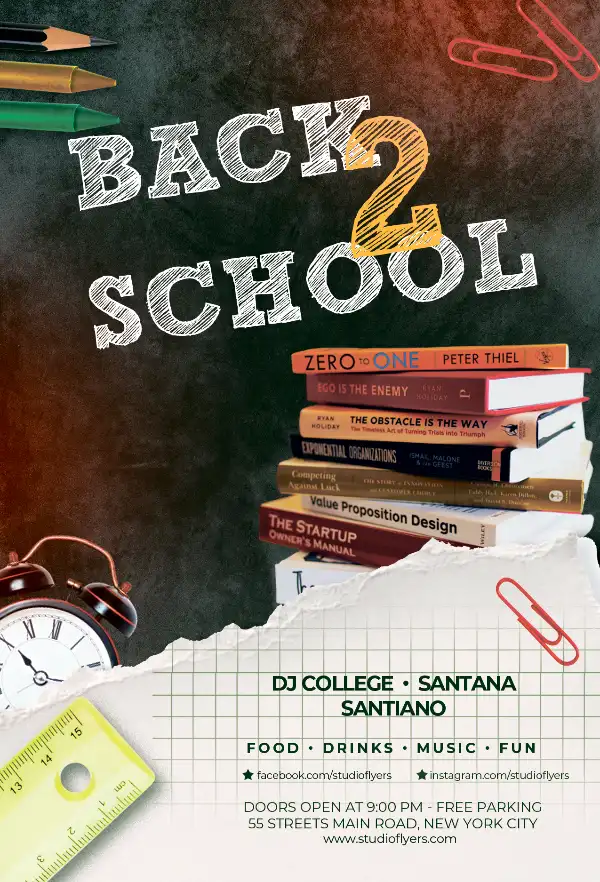 Free Back 2 School Flyer Template