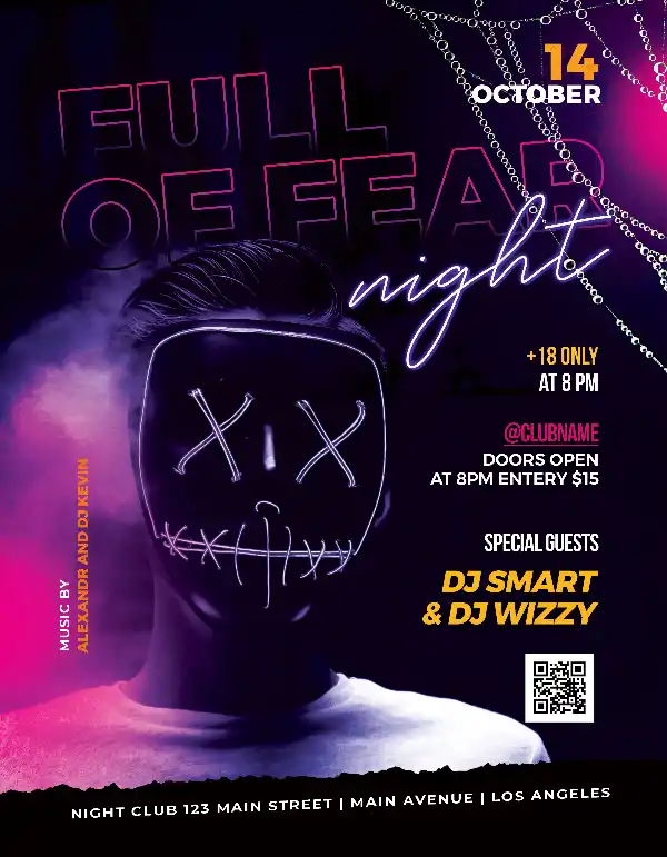 Free Halloween Night Party Flyer Template