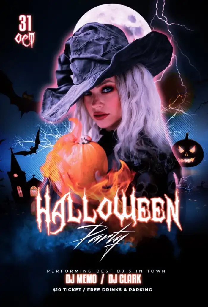 Free Halloween Party Flyer Template