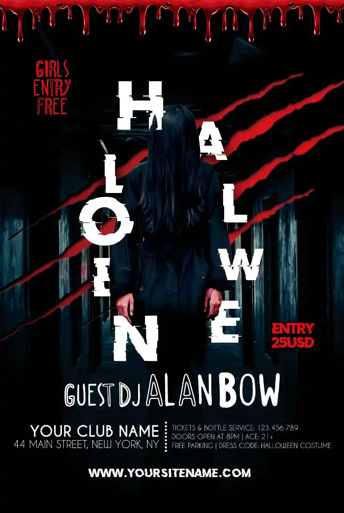 Free Halloween Party Poster Template