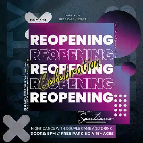 Free Reopening Event Instagram Template