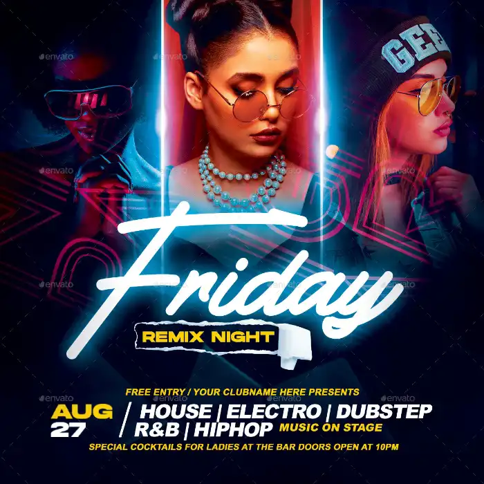 Friday Night Party Instagram Template