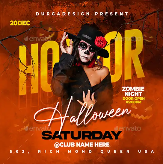 Halloween Horror Party Instagram Template