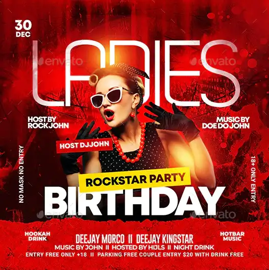 Ladies Birthday Party Instagram Template