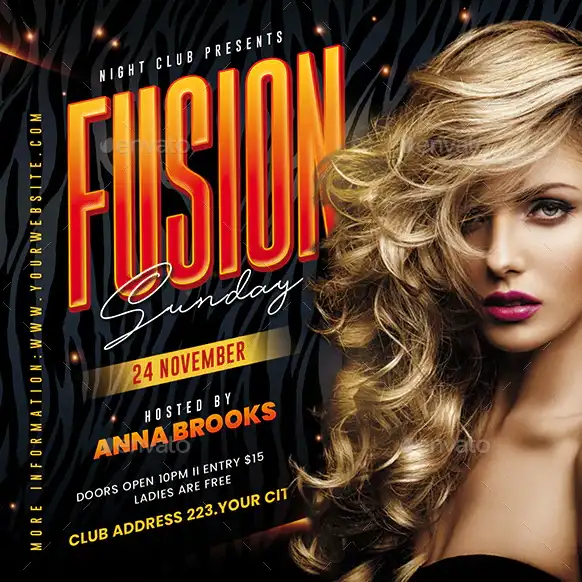 Night Club Party Instagram PSD Template