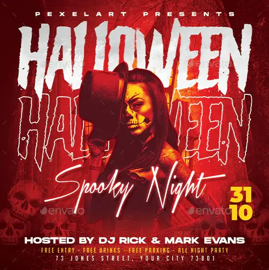 Spooky Halloween Night Instagram Template