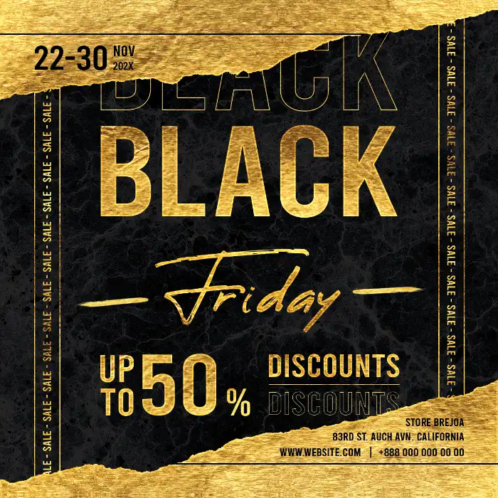 Black Friday Gold Instagram Template