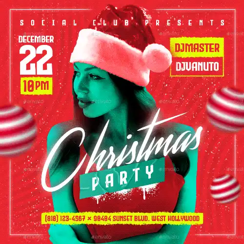 Christmas Club Party Instagram Template