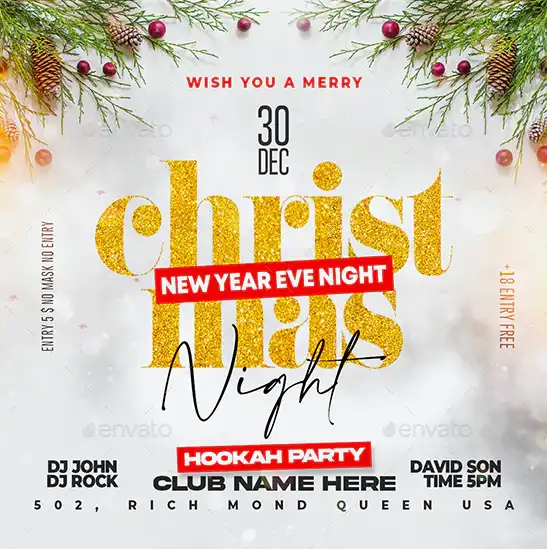 Christmas Night Instagram Template