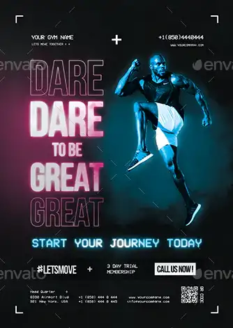 Gym and Fitness Flyer Template