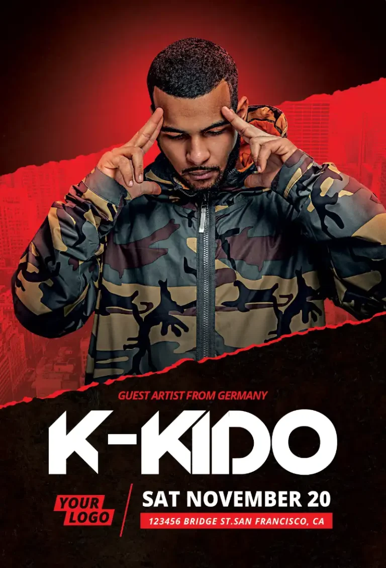 Hip Hop DJ Event Free Flyer Template