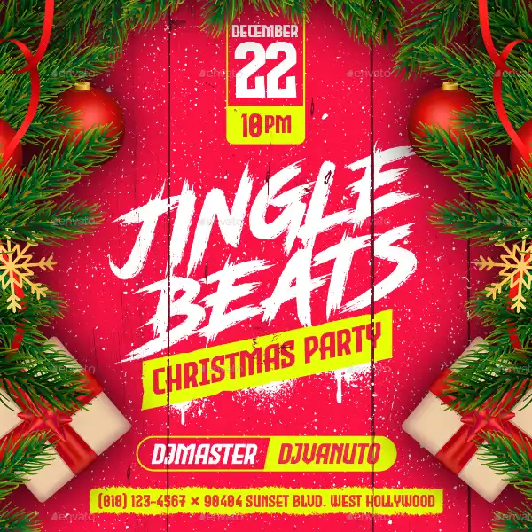 Jingle Beats Christmas Party Insta Template