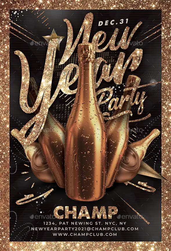 New Year Club Party Flyer Template