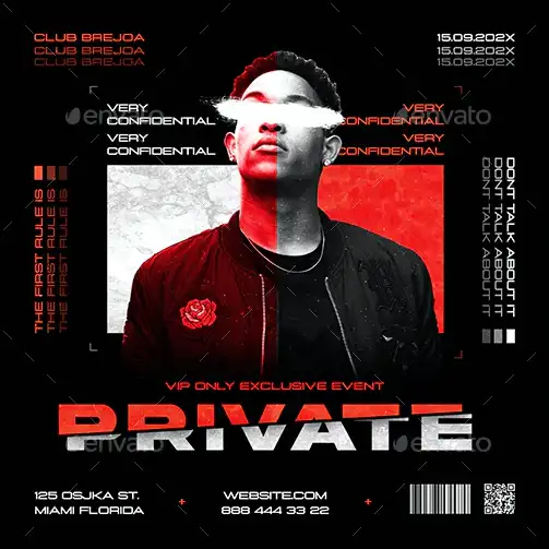 Private Club Party Instagram Template