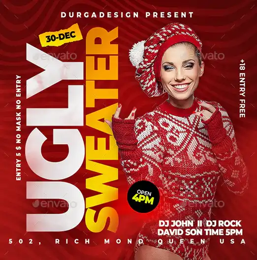 Ugly Sweater Party Instagram Template