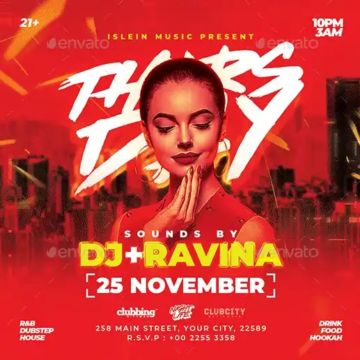 DJ Party Night Instagram Template