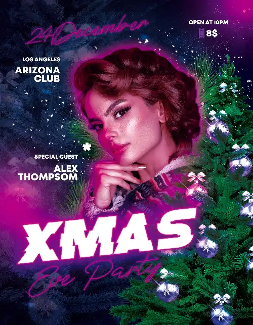 Free Xmas Eve Party Flyer Template