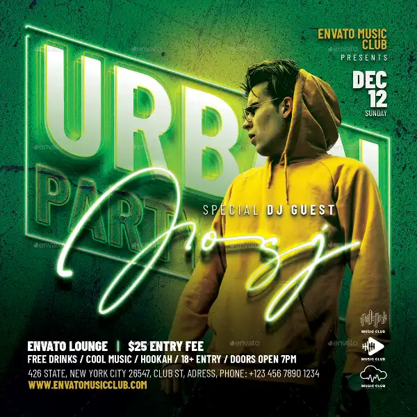Urban DJ Party Instagram Template