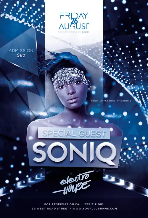 DJ Soniq House Free Flyer Template
