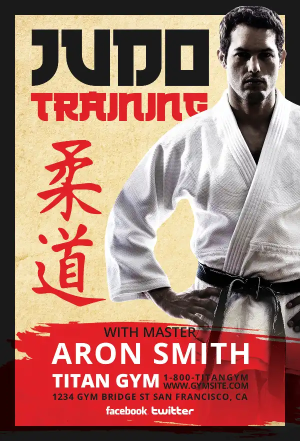 Free Judo Training Flyer Template