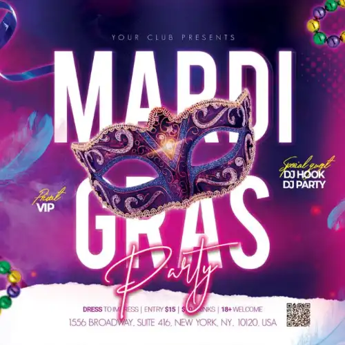 Masquerade Mardi Gras Instagram Template