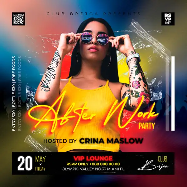 After Work Club DJ Instagram Template